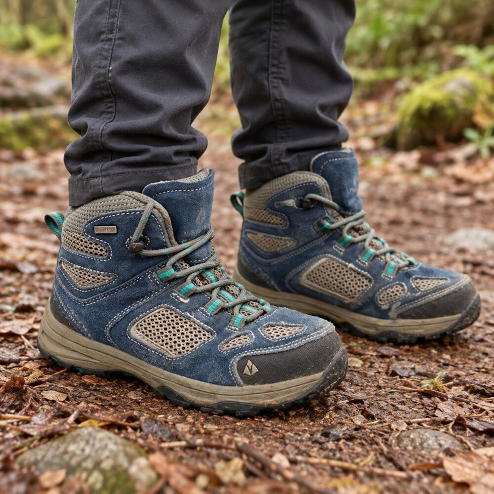 Vasque Breeze AT UltraDry Youth Size 5 Blue Gray Waterproof Hiking Boots